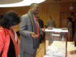 Dr Kris Rampersad and Ambassador John Sandy coordinating Caribbean Elections to UNESCO Executive Board