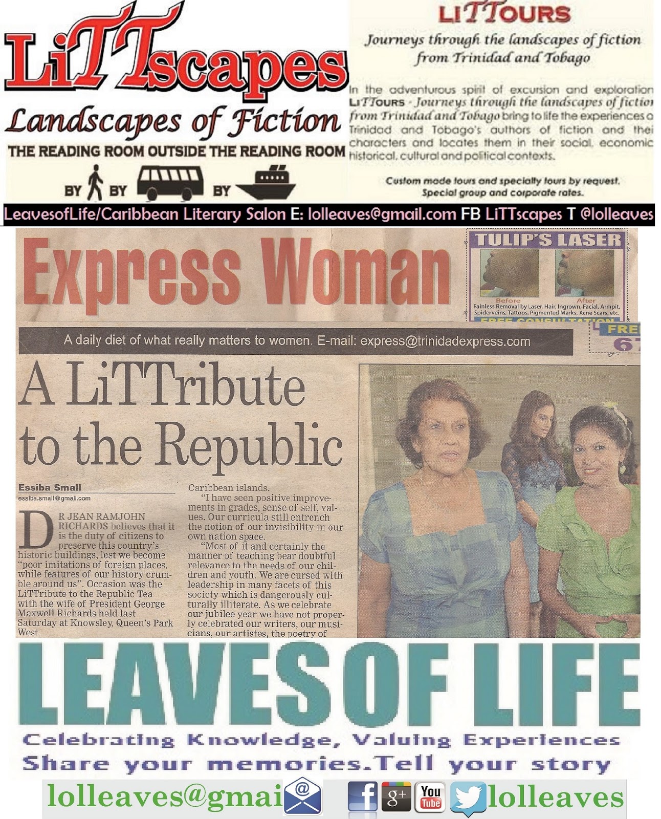 Dr Kris Rampersad and First Lady Dr Jean Richards stage teaparty LiTTribute to the Republic