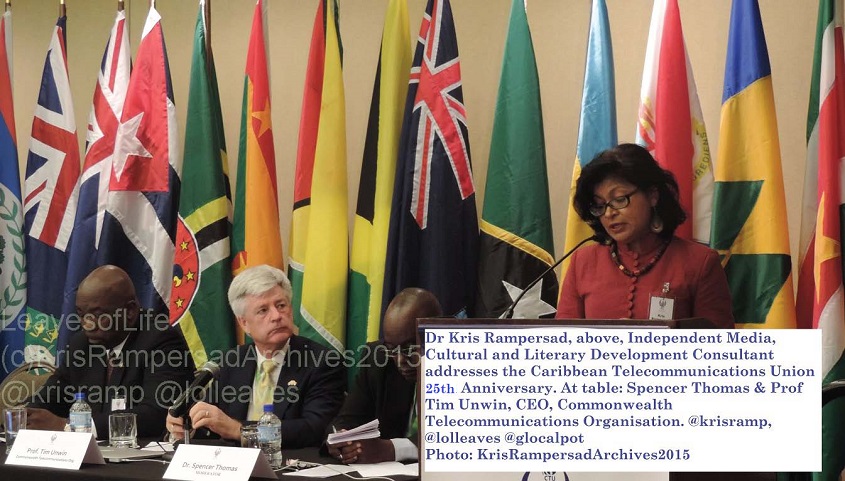 Dr Kris Rampersad addresses guests at anniversary of Caribbean Telecommunications Union
