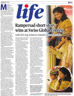 Kris Rampersad Short Story named winner in contest