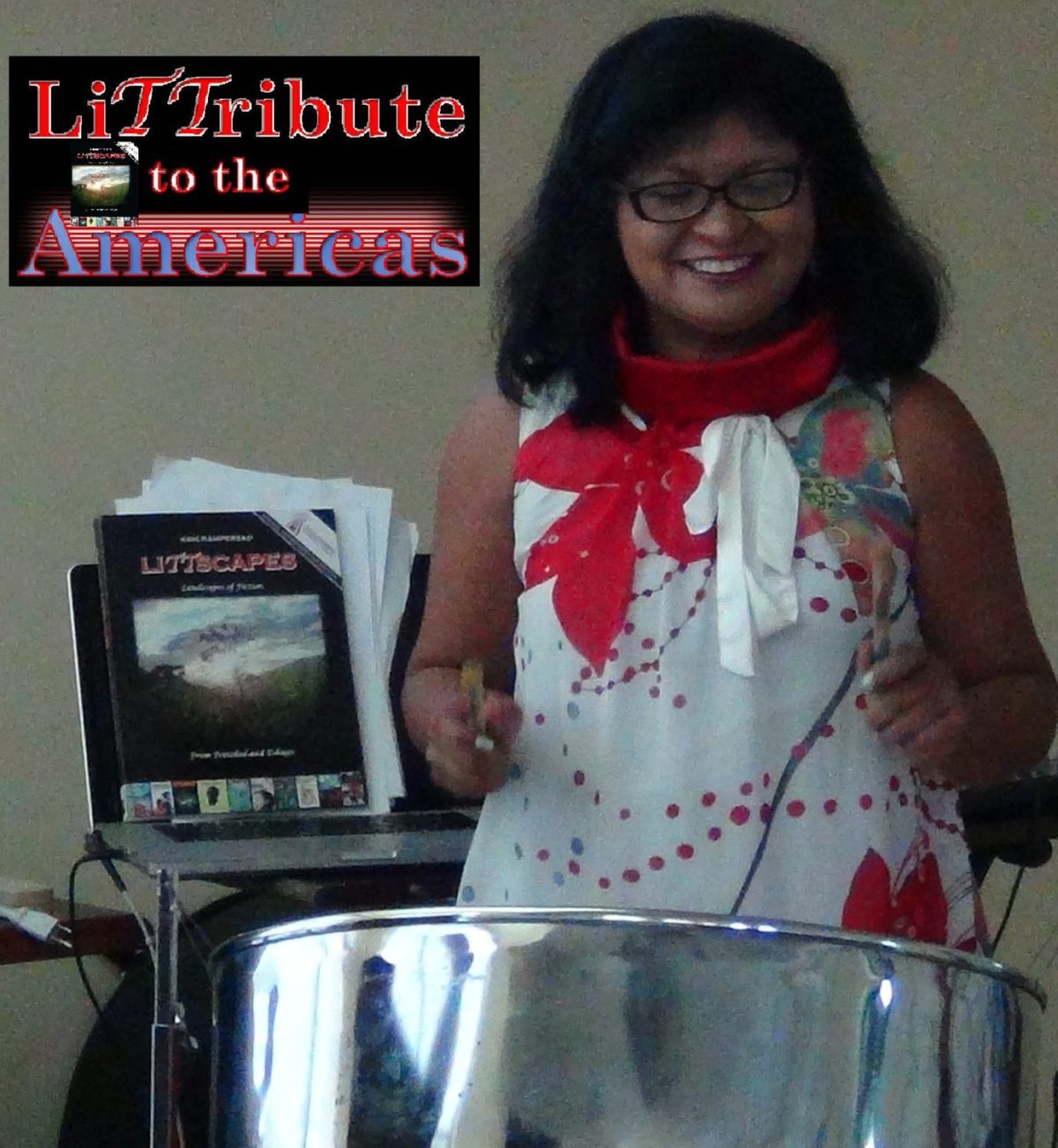 Dr Kris Rampersad debuts on the steelpan at LiTTribute tot he Americas Florida A Celebration of Arrivals