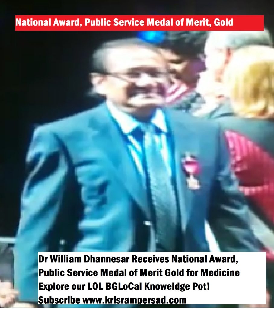 Dr William Dhanessar receives National Award 