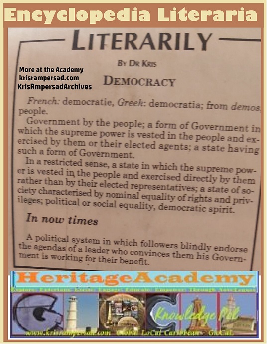 Democracy Literarily by Dr Kris in GloCalKnowledgePot
