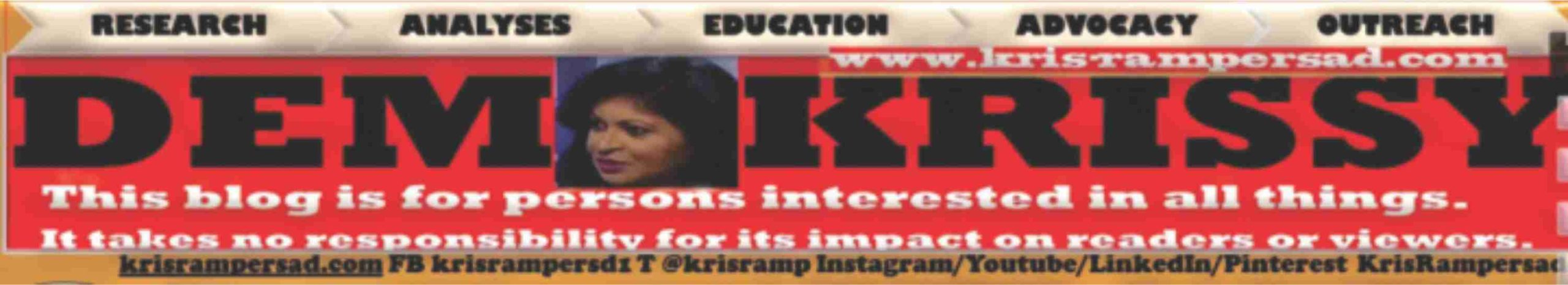 Demokrissy Dr Kris Rampersad Blog Banner Header image