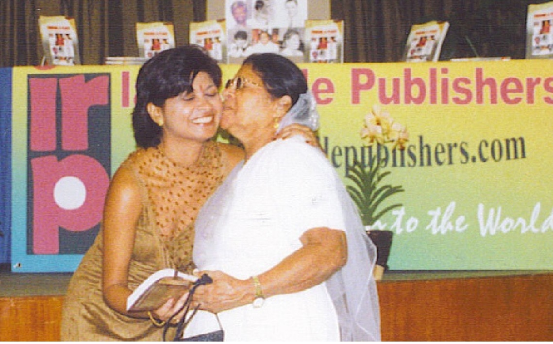 Dr Kris Rampersad and her mother Phulmatia Seekumar at launch of book Finding A Place