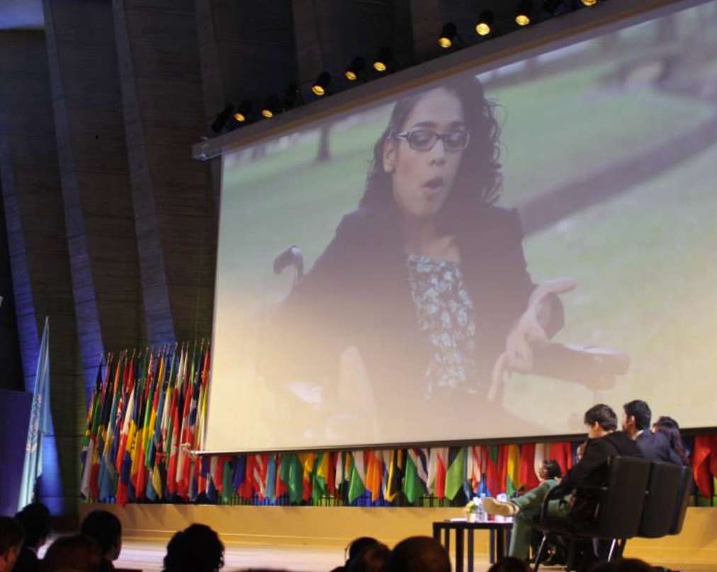 Shamla Maharaj Cerebral Palsy addresses UNESCO Youth Conference