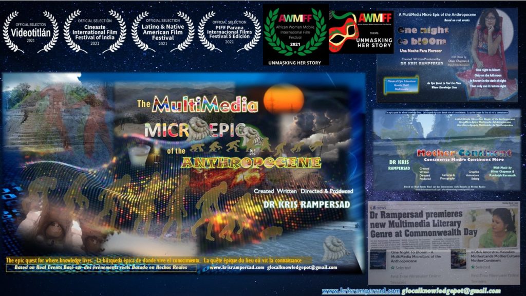 MultiMedia MicroEpic by Dr Kris Rampersad laurels selected at International Film Festivals