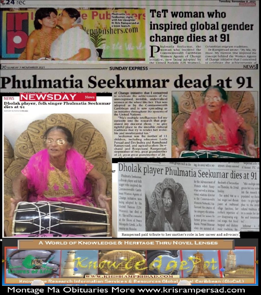The Nonagenarian Ma Montage global change agent village folklore dholak Bhojpuri artist News Obituaries Glocal Knowledge Pot