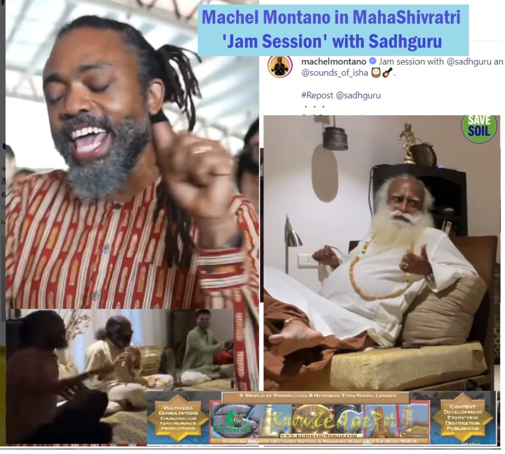 Caribbean Soca Superstar Machel Montano rehearse ShivRatri renditions with Sadhguru at Isha Foundation India