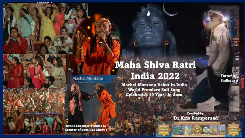 Creative Energies celebrated with Soca Superstar Machel Montano at all night Maha ShivRatri vigil with Isha Sadhguru in India