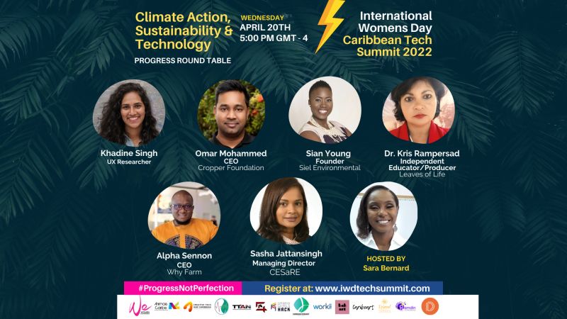 Dr Kris Rampersad Climate Actions Sustainability and Technology Speaker at Goole Tech Makers Caribbean Women in Tech Summit