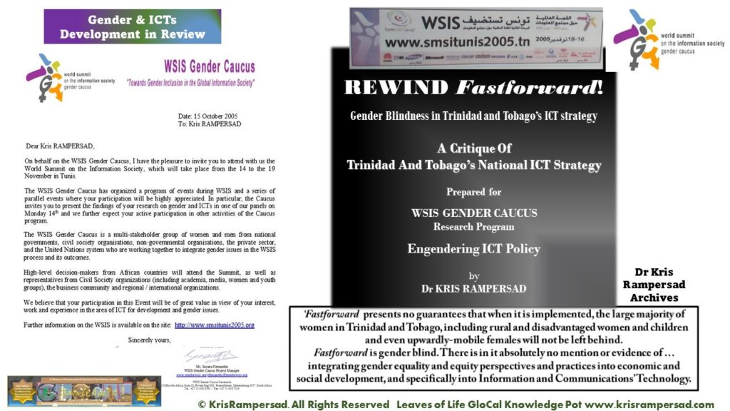 Dr Kris Rampersad Engendering WSIS World Summit on Information Society