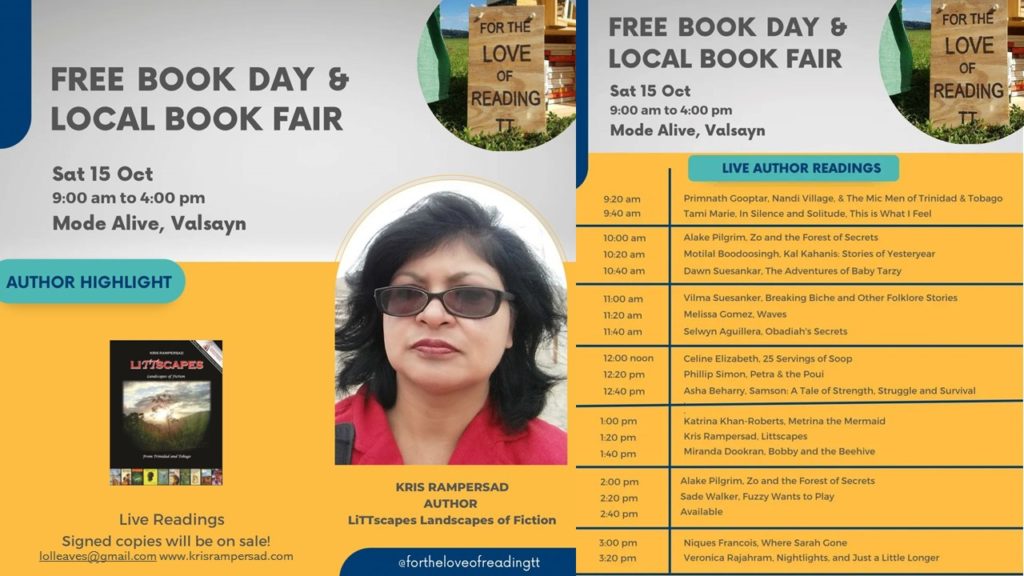 LiTTscapes Author Dr Kris Rampersad talks about Landscapes of Fiction at Book Fair for Live Readings img