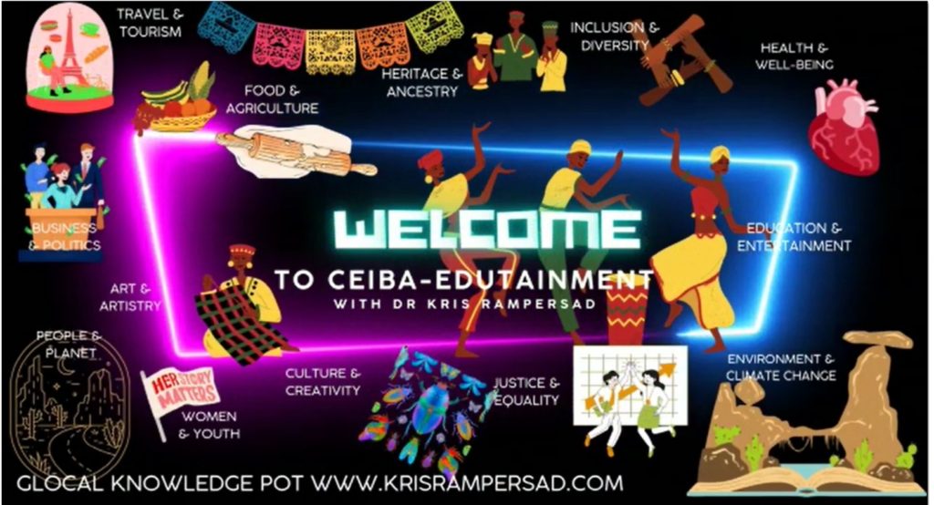 CEIBA EDUtainment Gallery blend of Education & Entertainment for all ages Banner at GloCal Knowledge Pot with Dr kris Rampersad www.krisrampersad.com