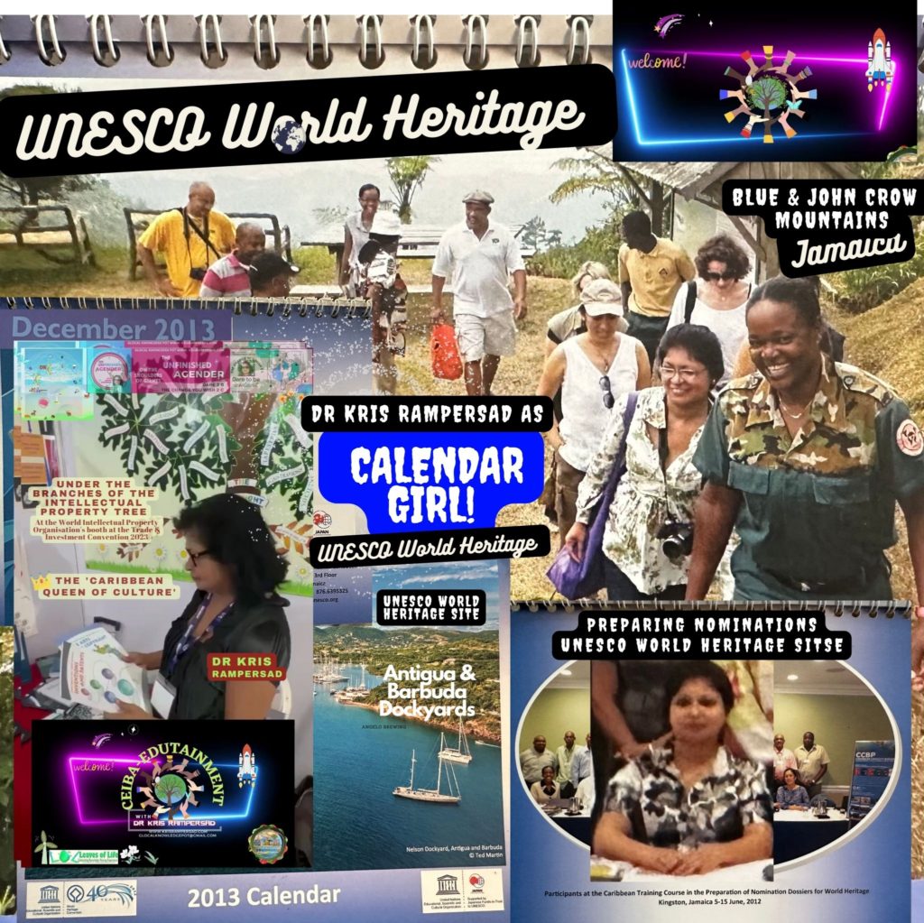 Heritage Educator and Facilitator Dr Kris Rampersad featured in UNESCO World Heritage Calendar Heritage Sites of the Caribbean